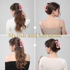 HQ-SITE two clips in half-up style demonstrating balanced secure styling benefit