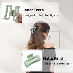 HQ-SITE open clip showing inner teeth for secure hold on hair