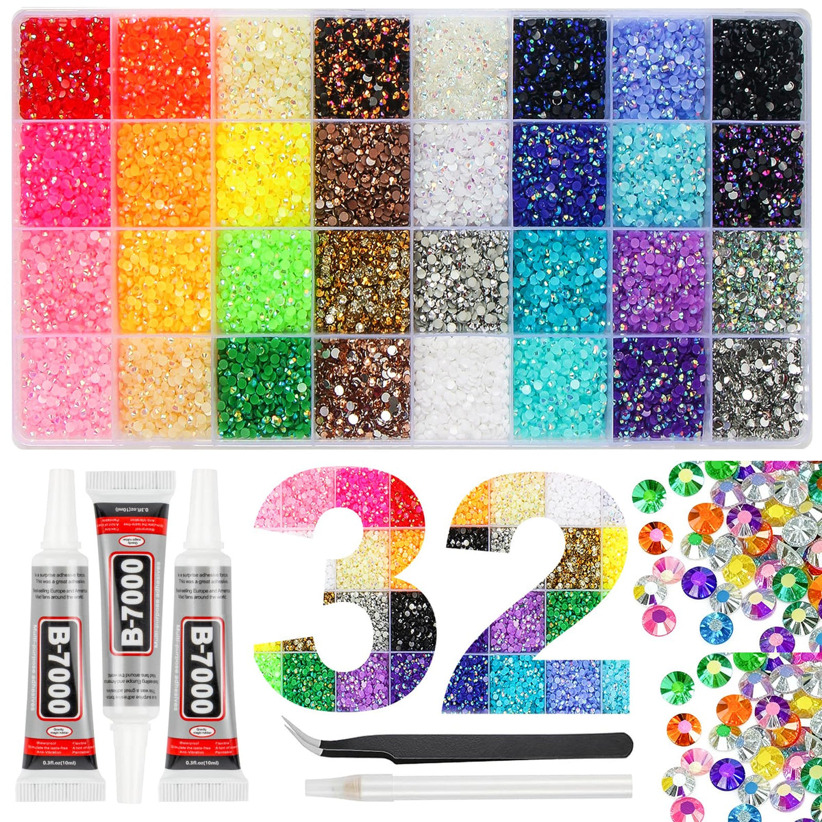 HRLbrc front packaging showing 32-color set and included tools for easy crafting