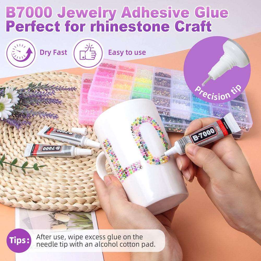 HRLbrc three B7000 glue tubes with fine tips for accurate, strong bonding