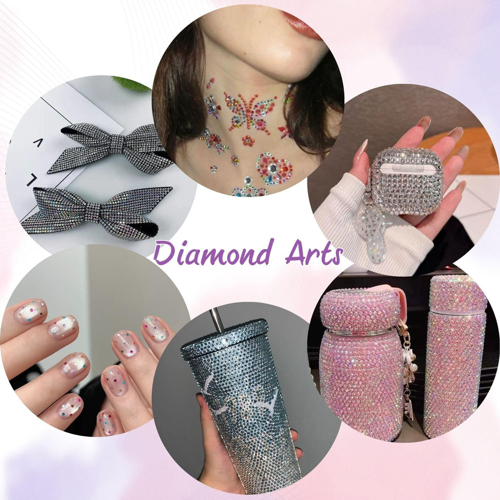 HRLbrc rhinestones being applied to a phone case showing durable decorative finish