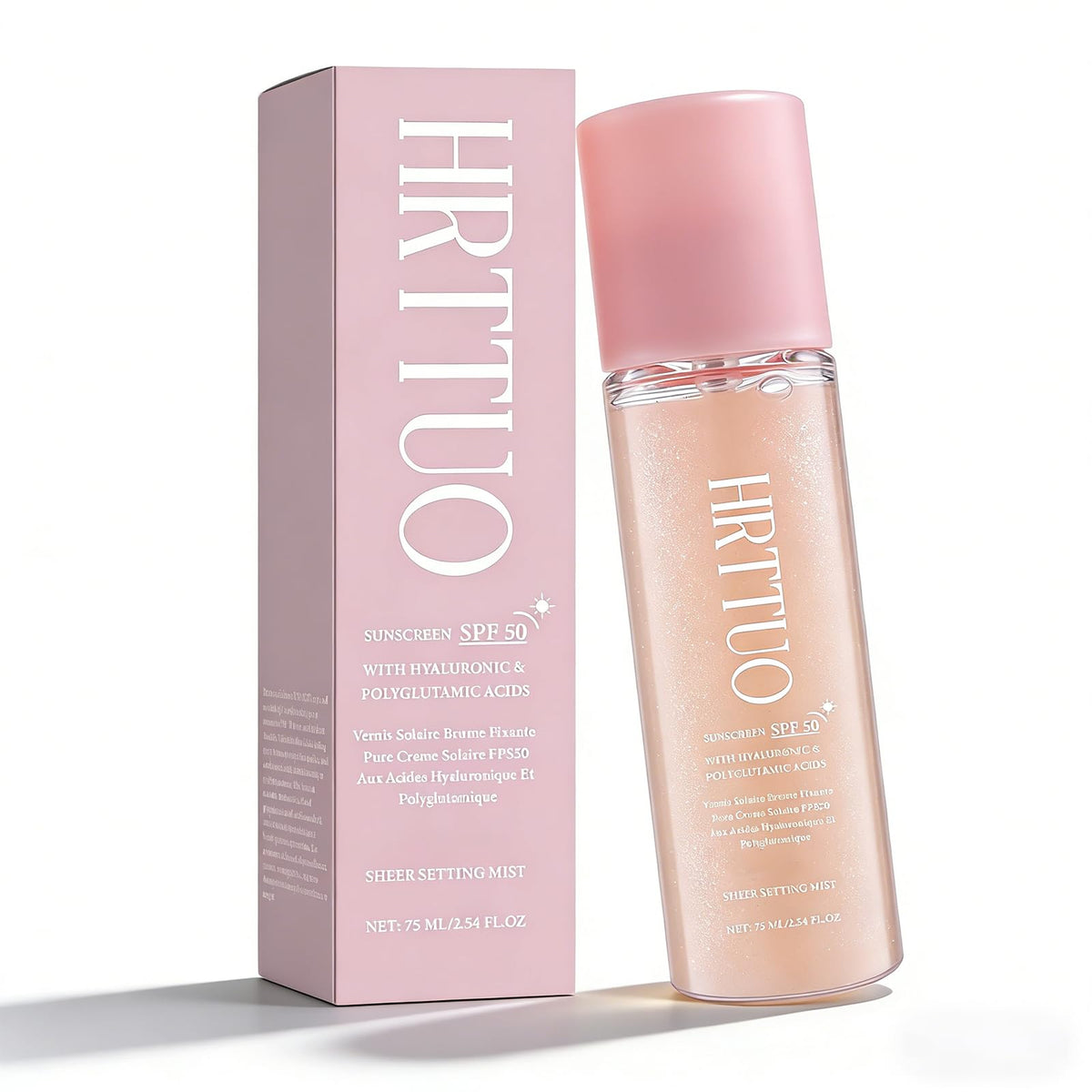 HRTTUO bottle front view showing label and SPF benefit