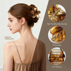 HSEM clip worn in hair on beach demonstrating secure hold and tropical style