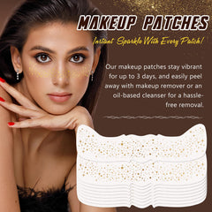 Festival scene with HSEM freckles on model illustrating long-lasting party-ready sparkle