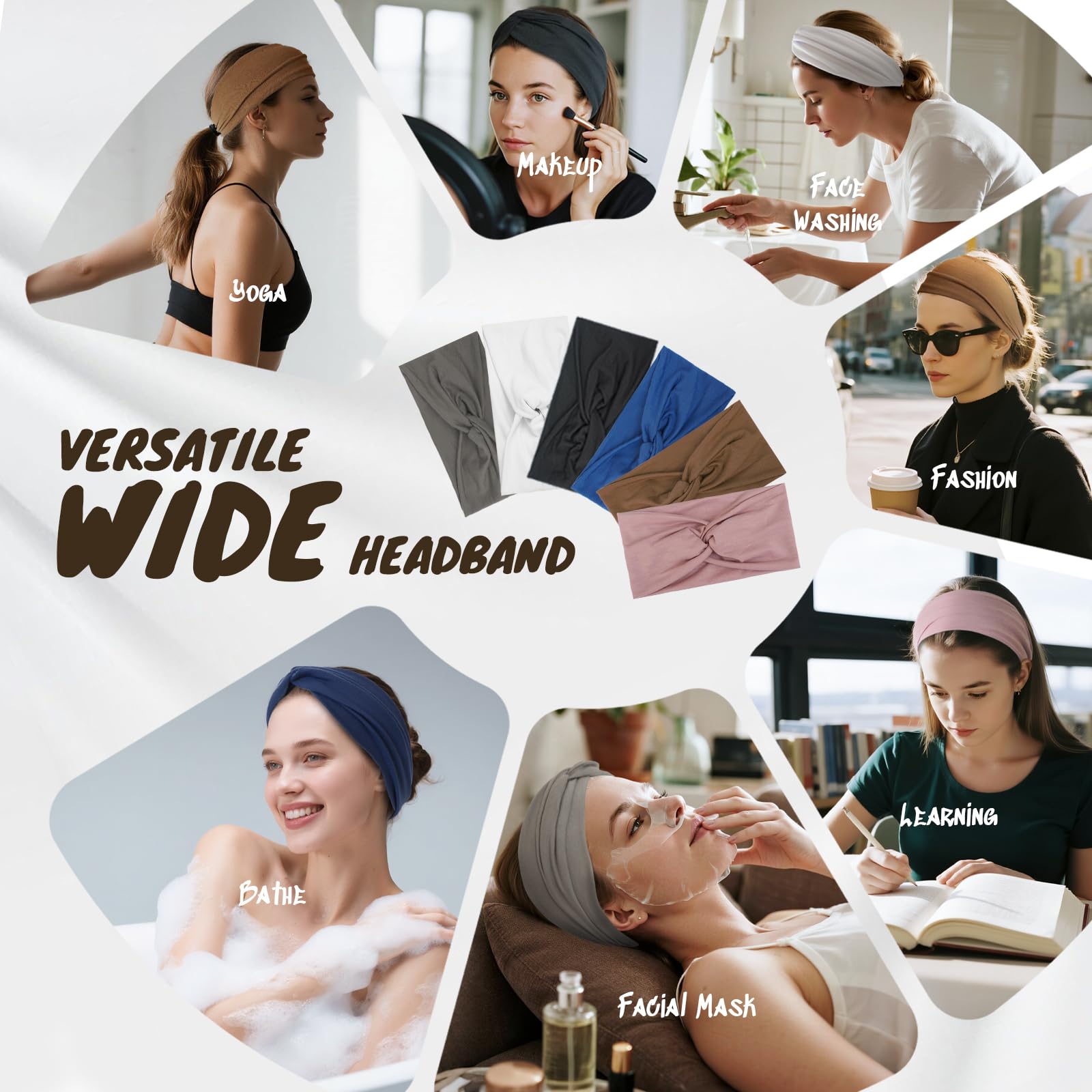 HSEM headband used during face wash to keep hair dry