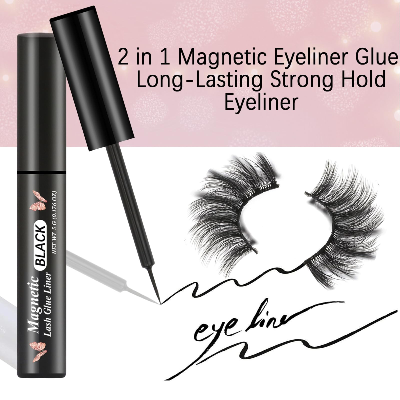 HSKIE black liner texture and sheen detail demonstrating smooth application and bold pigment