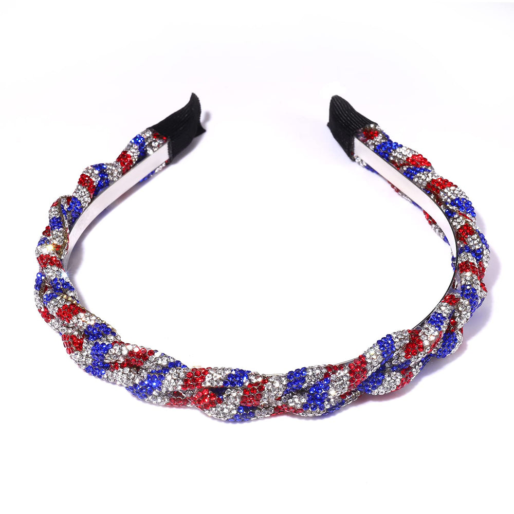 HSWE headband close texture with rhinestones for visible sparkle and refined detail