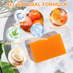 Htcpuo soap held in hand to show actual size and portability benefit