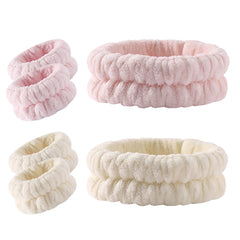 HTEGM front view of wristband and headband set showing compact packaging and portability