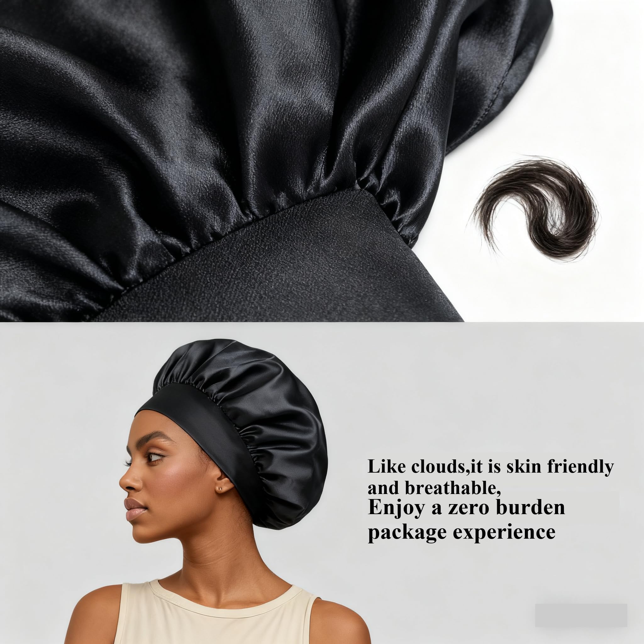 HU ZJKD satin texture close-up preserving hair moisture and smoothness