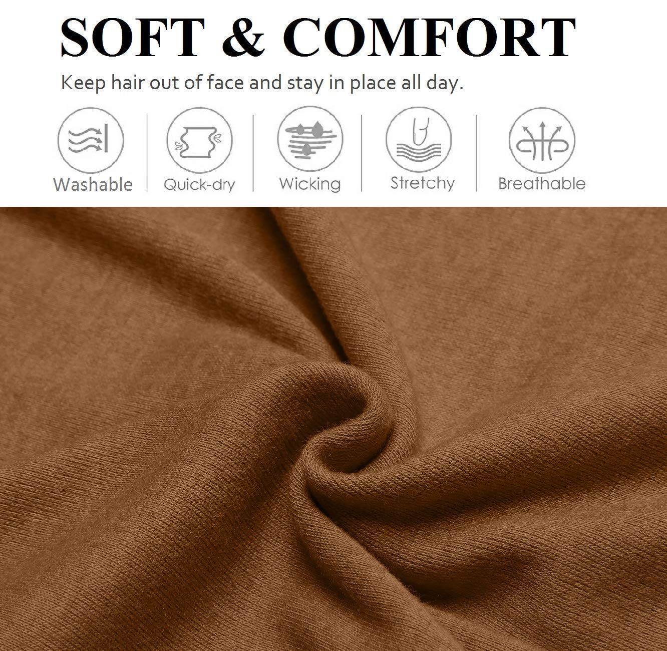 Huachi close-up of soft polyester-spandex texture offering comfort and sweat-wicking