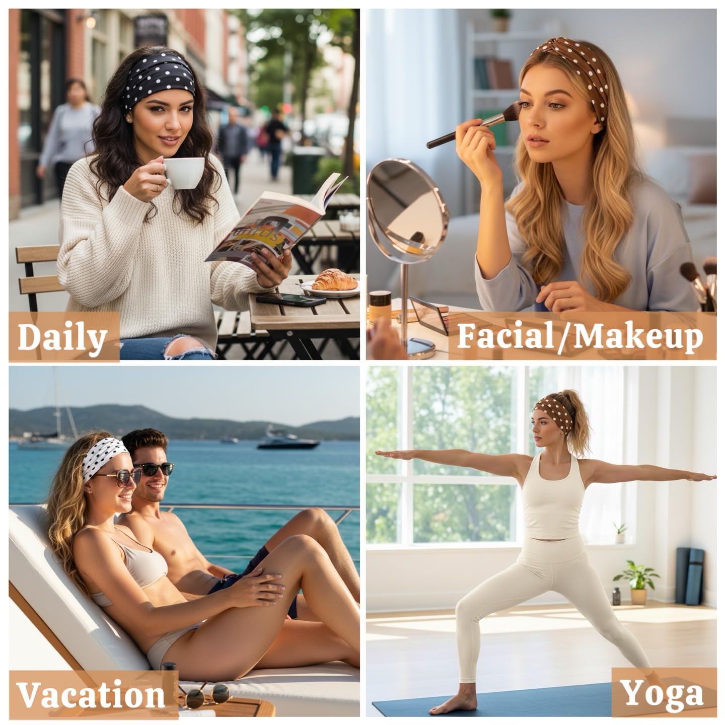Huachi headband folded into a thin band demonstrating sweat-absorbing option