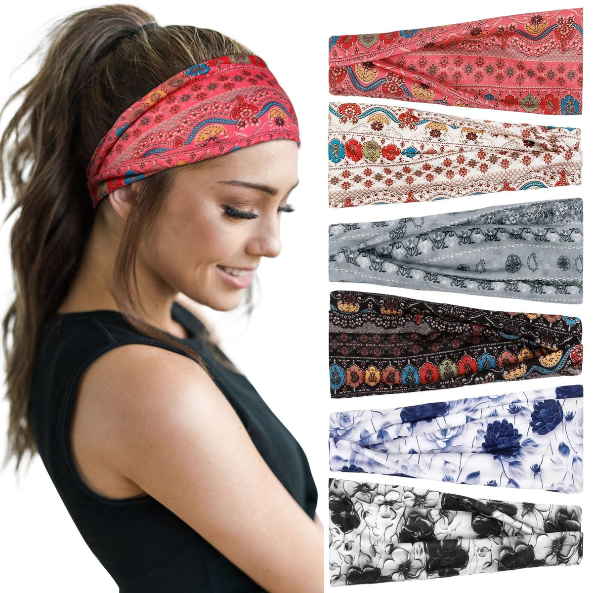 Huachi front view headband highlighting sleek design and secure fit
