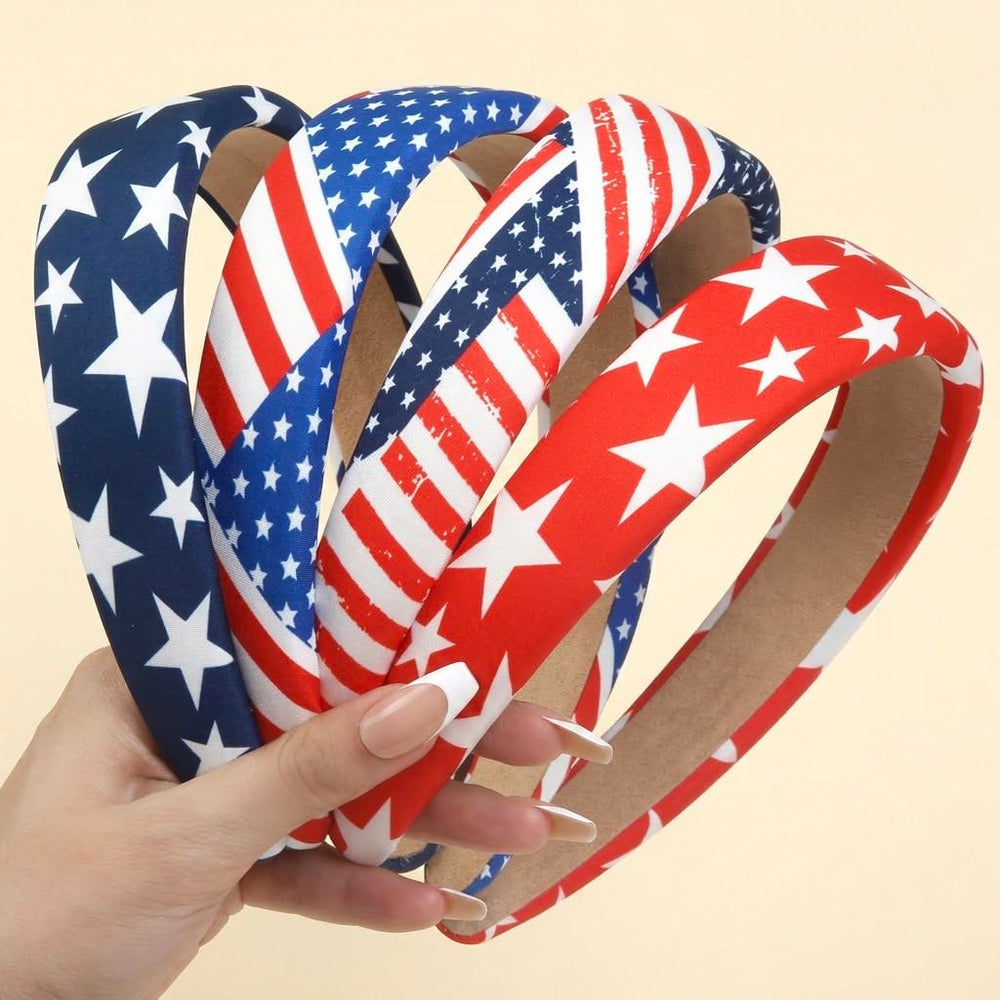Huachi headband front packaging showing stars and stripes, adds festive flair