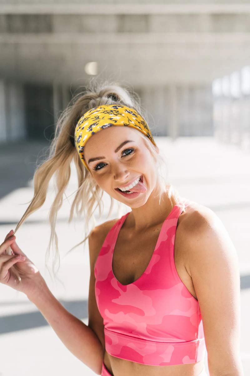 Huachi headband next to ruler showing 8.5 inch flat size and scale