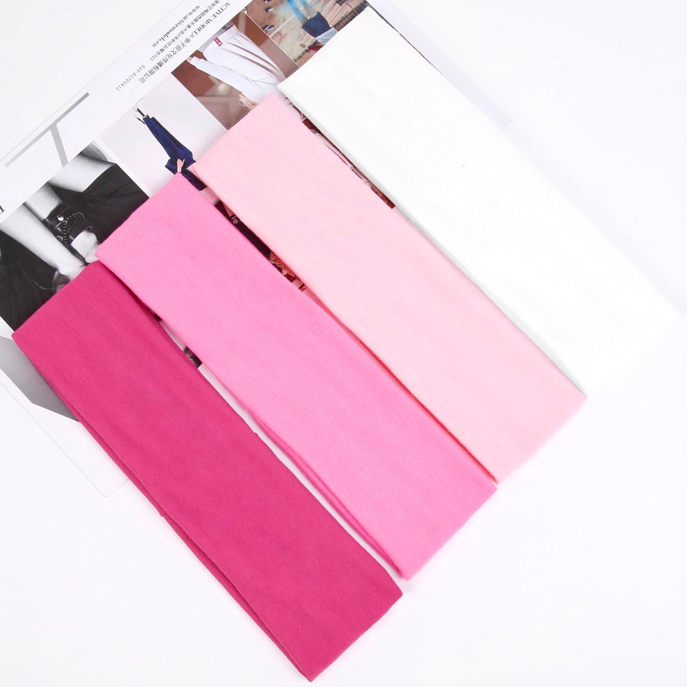 Huachi headband worn with a ponytail demonstrating secure non-slip hold during activity