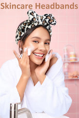 Huachi headband worn during face washing keeps hair away effectively