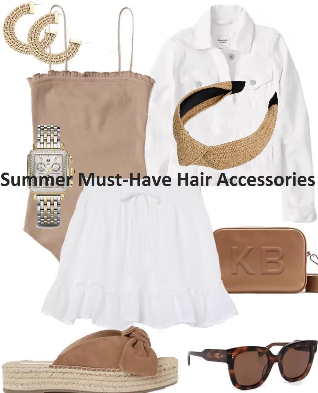 Huachi three headbands laid flat showing pack contents and mix-and-match outfit options