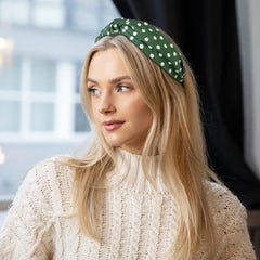 Huachi lifestyle shot of woman wearing headband outdoors adding vintage flair