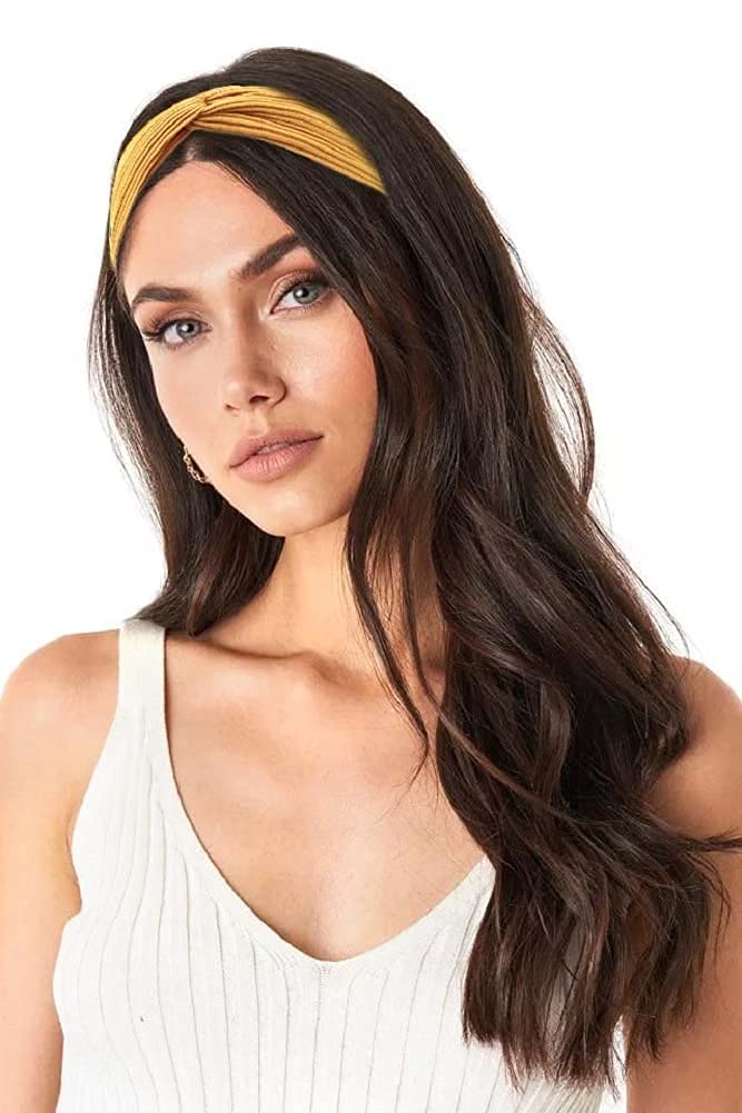 Huachi assorted solid-color headbands laid flat for easy outfit matching