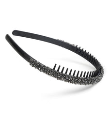 Huachi headband side profile showing comb teeth for non-slip hold