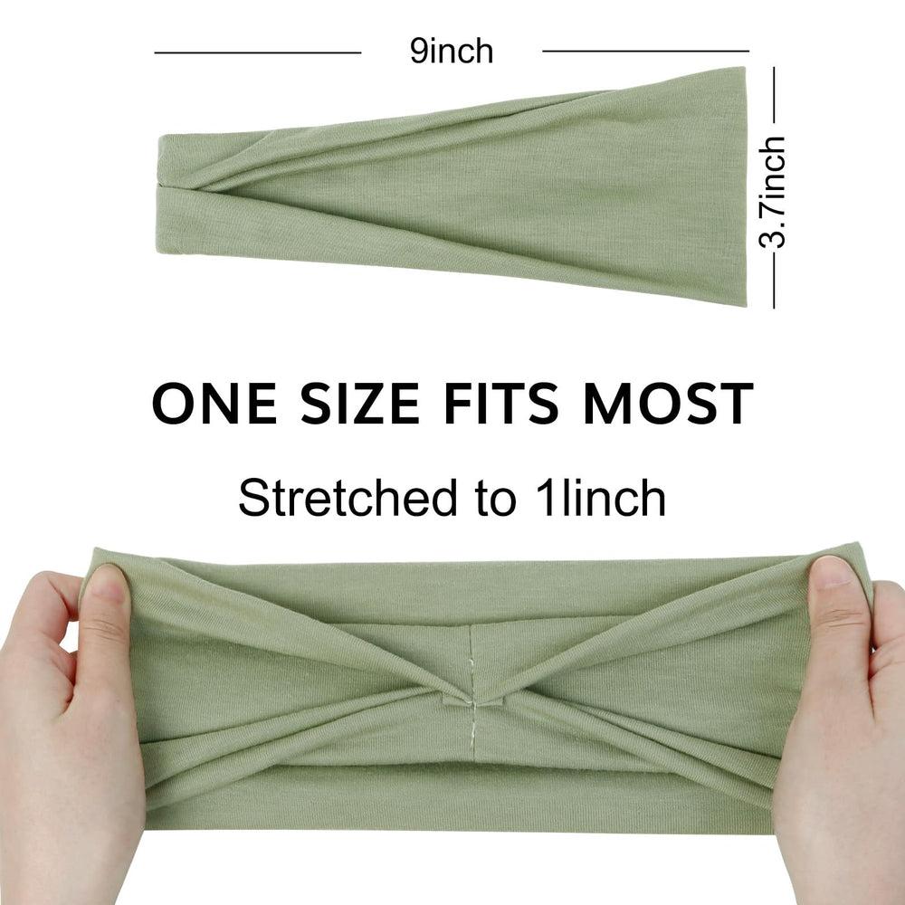 Huachi six headbands fanned out displaying color options for easy outfit matching