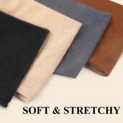 Huachi headband in hand illustrating compact size and stretch-for-comfort benefit