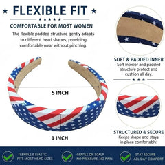 Huachi headband beside ruler for scale, 1-inch width for subtle hold