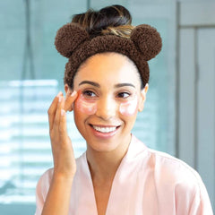 Huachi headband held in hand to show scale and comfortable 8.3-inch width