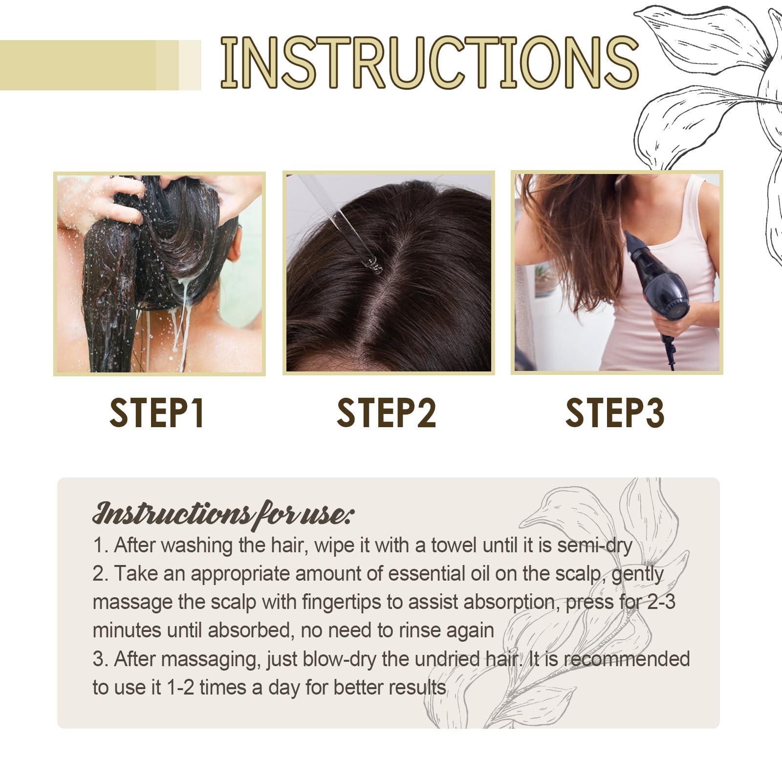 HuaQing before and after scale comparison showing improved hair fullness