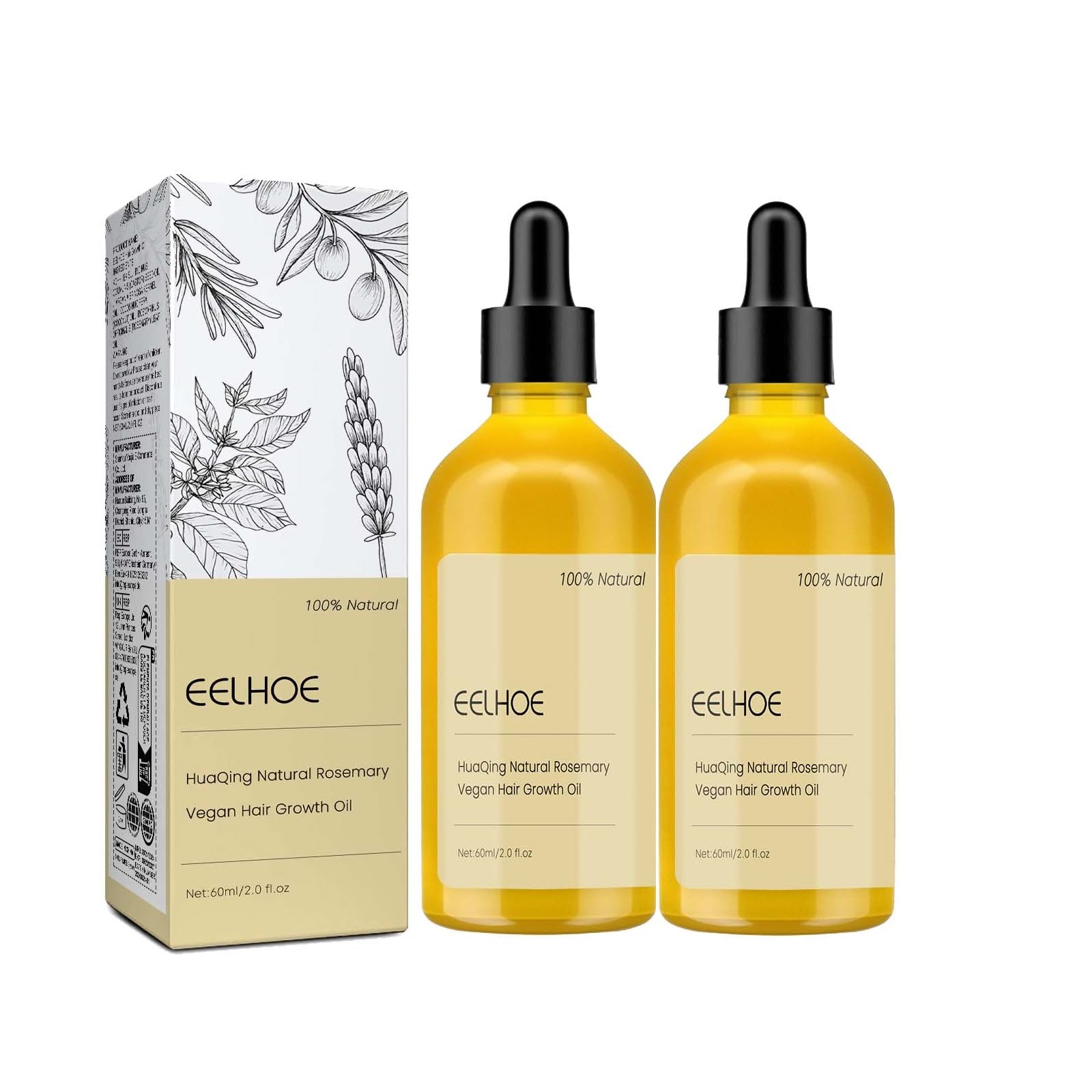 HuaQing front packaging 120ml showing dual bottles and benefits