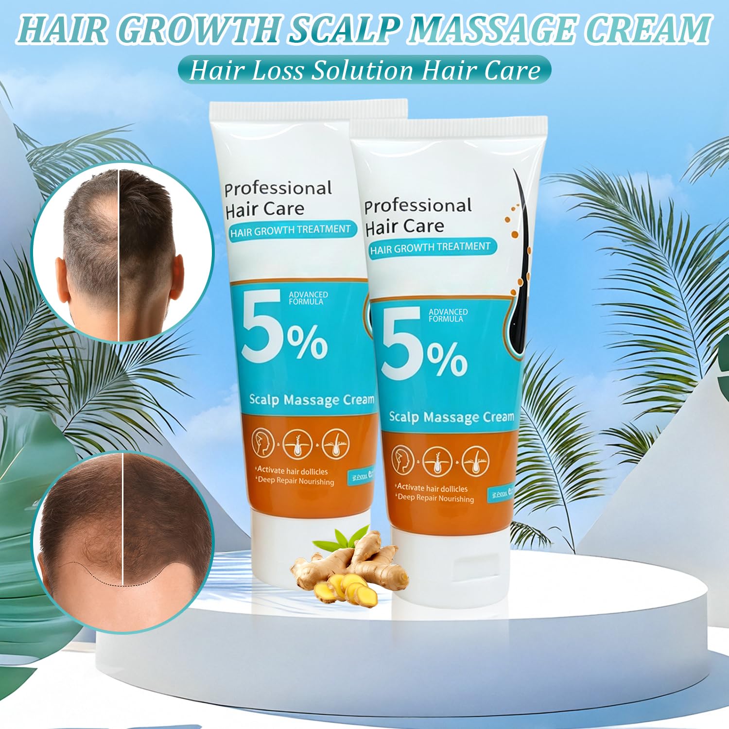 huatinent tube close-up showing cream texture, highlights smooth absorption benefit