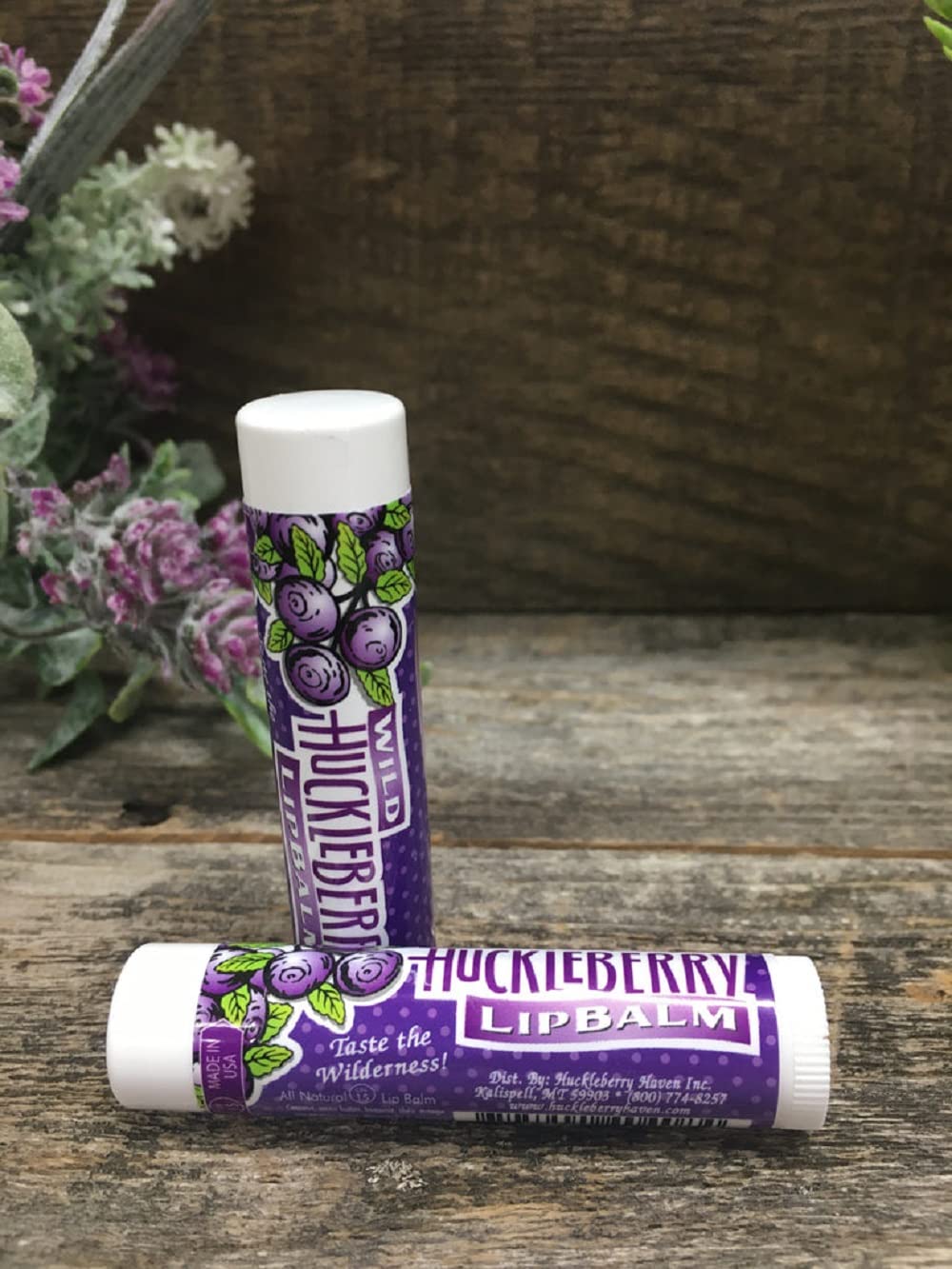 Close-up texture of Huckleberry Haven balm demonstrating smooth moisturizing finish