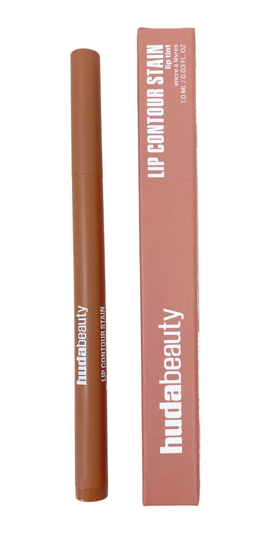 Huda front packaging showing Soft Nude dual-ended liner and stain, precise definition