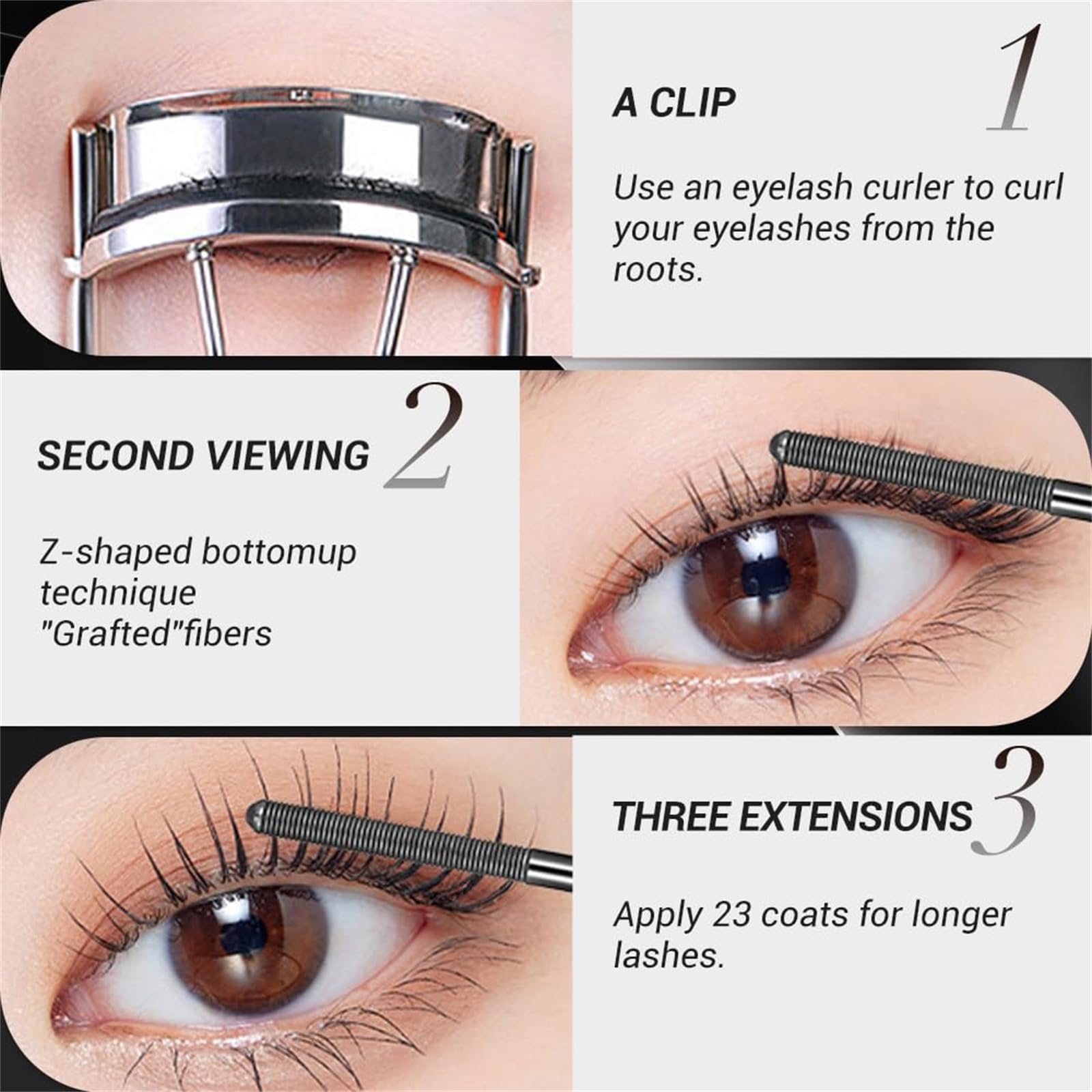 HUDABABY mascara texture on wand quick-dry silky formula for smooth finish