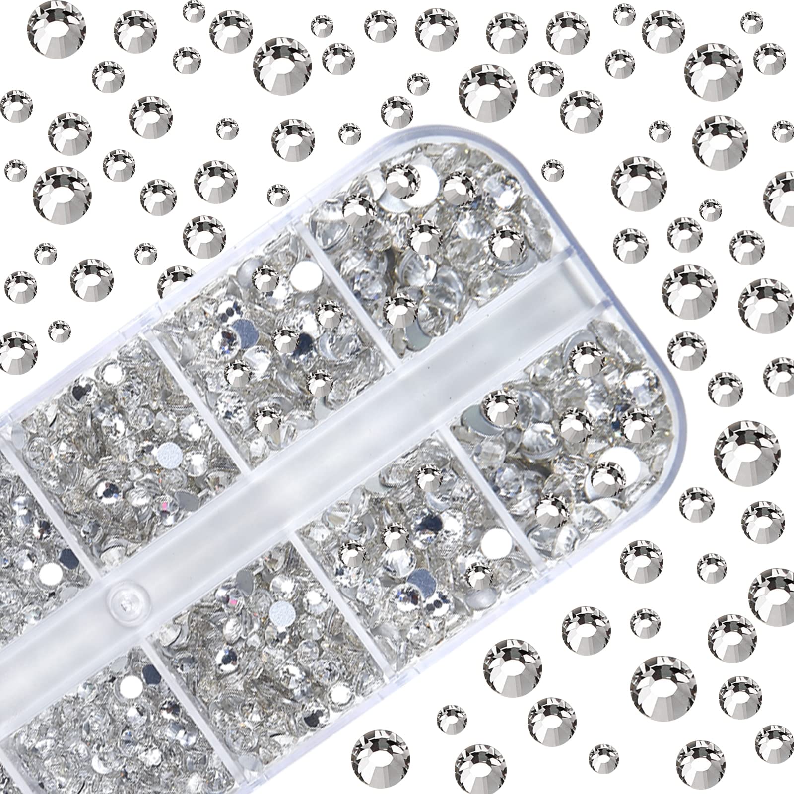 HUETFAT rhinestones being applied to a manicure for accurate, neat decorating