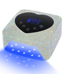 HUGMAPLE front view of diamond nail lamp showing controls and benefit fast curing