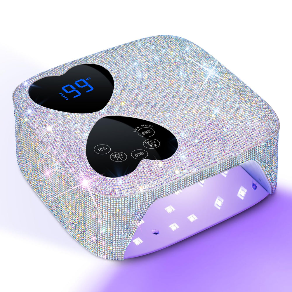 HUITINE front view sparkling lamp showcasing rhinestone finish and stylish look