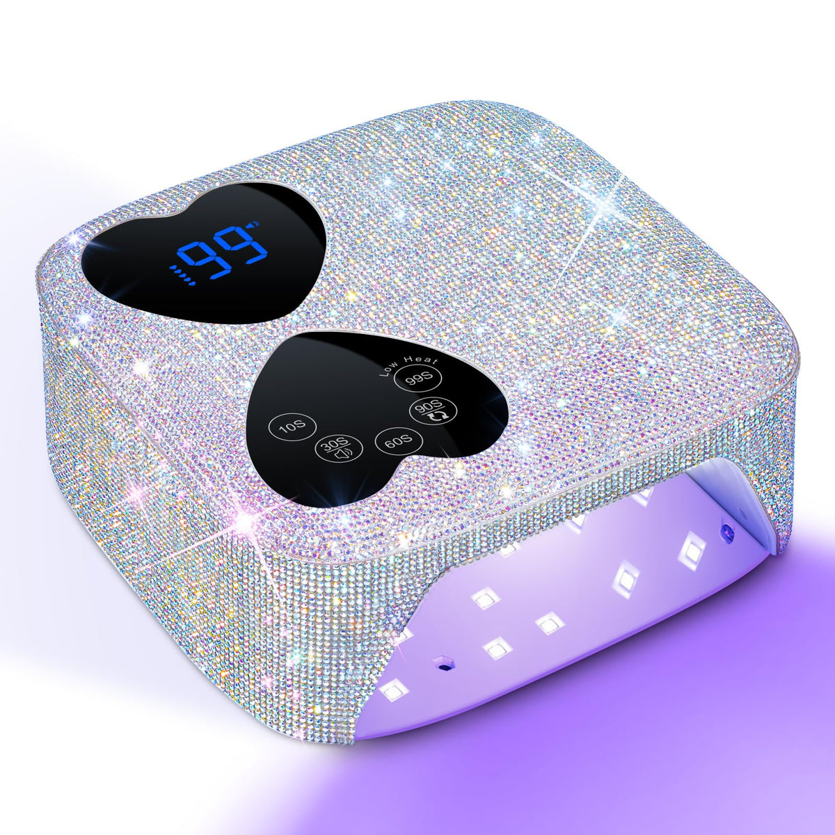 HUITINE front view sparkling lamp showcasing rhinestone finish and stylish look