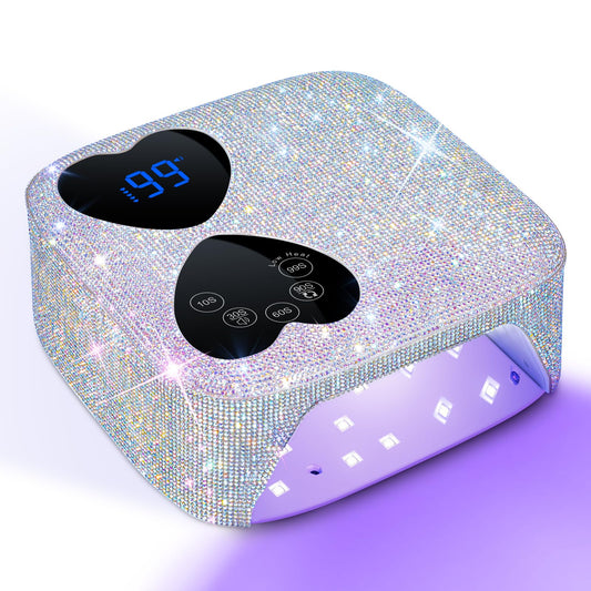 HUITINE front view sparkling lamp showcasing rhinestone finish and stylish look
