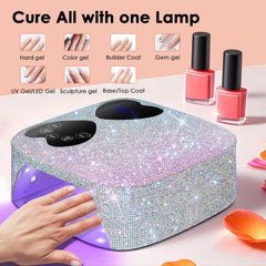 HUITINE lamp in salon lifestyle setting adding sparkle and professional appeal