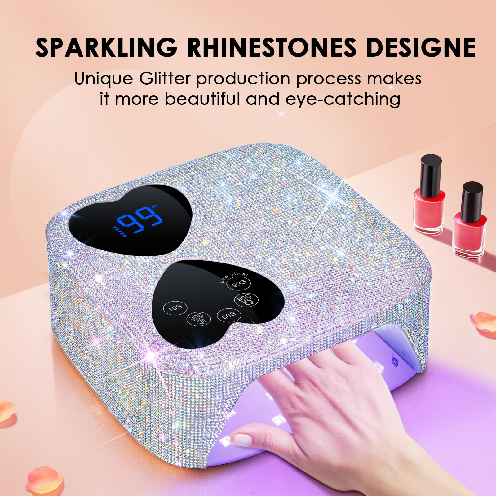 HUITINE heart-shaped touchscreen display with timers for quick, accurate settings