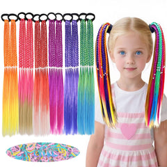 HUJIANWEN front packaging showing colorful braided extensions and benefits