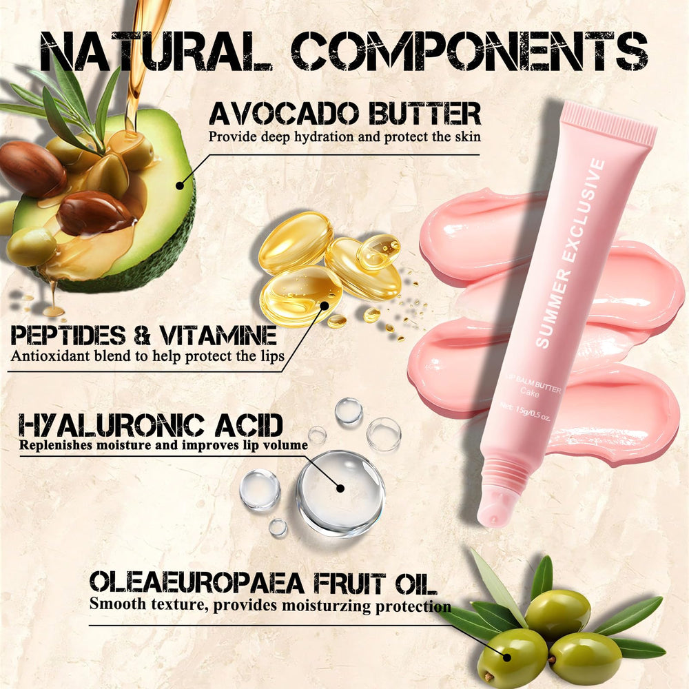HULYHDP close-up of shea butter ingredient conveying nourishing benefits for dry lips