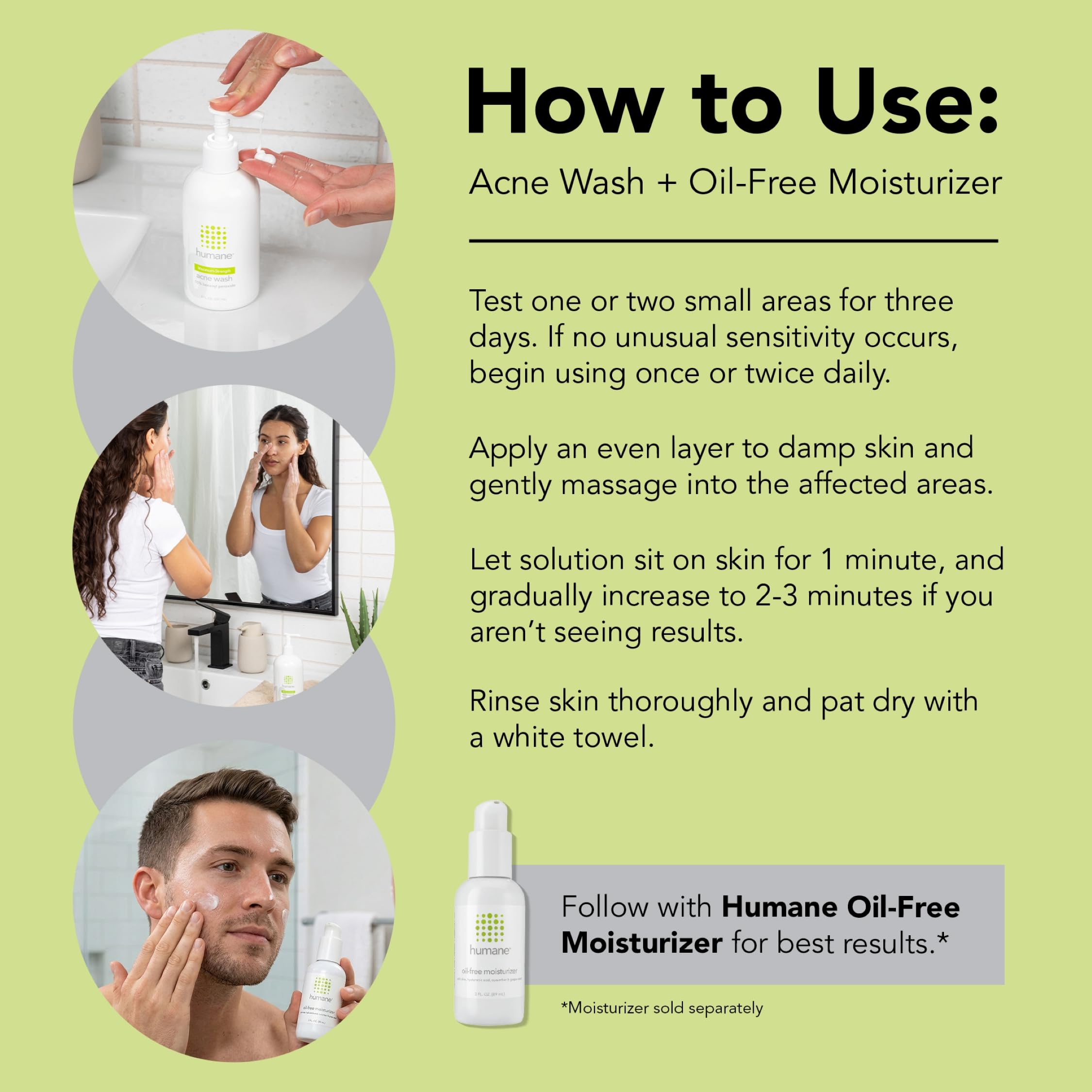 humane applied to back illustrating targeted acne treatment benefit