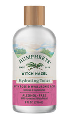 Humphreys front label bottle showing witch hazel and rose benefits
