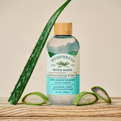 Humphreys wild-harvested witch hazel branch visual indicating sustainable sourcing benefit