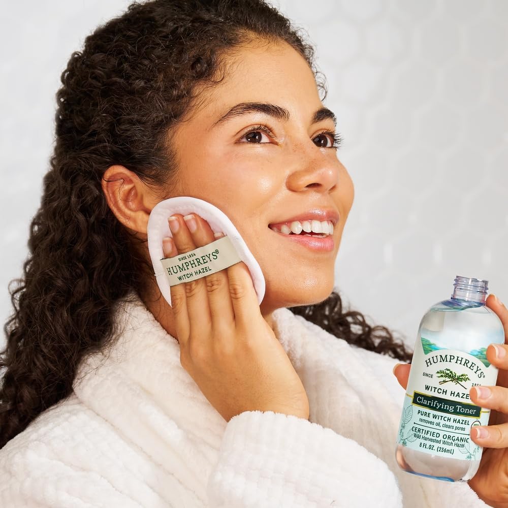 Humphreys witch hazel botanical close-up emphasizing natural sourcing benefit