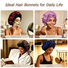 humthy bonnet styled on braids preserving shape and minimizing frizz