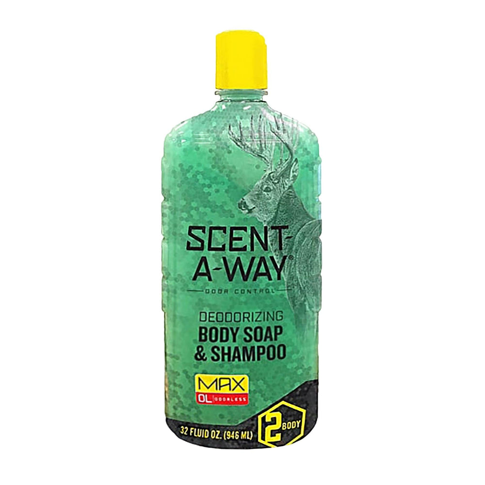 Hunters Specialties bottle front view showing size and scent-control benefit